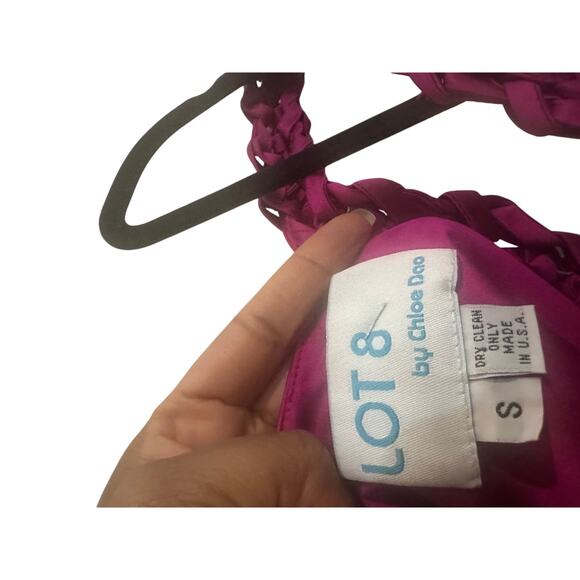 LOT 8 by Chloe Dao Women's Small Fuchsia Sleeveless Maxi Dress Made in USA - Picture 4 of 6